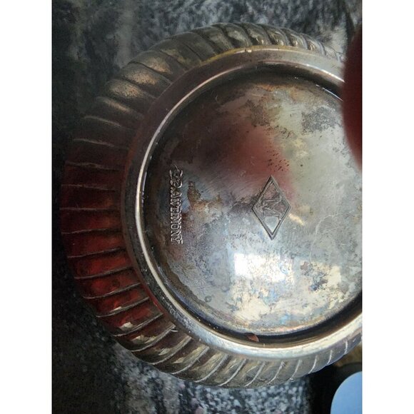 Vintage E.P Antimony Cream and Sugar Set Art Deco Style Silver Plate - Picture 4 of 4